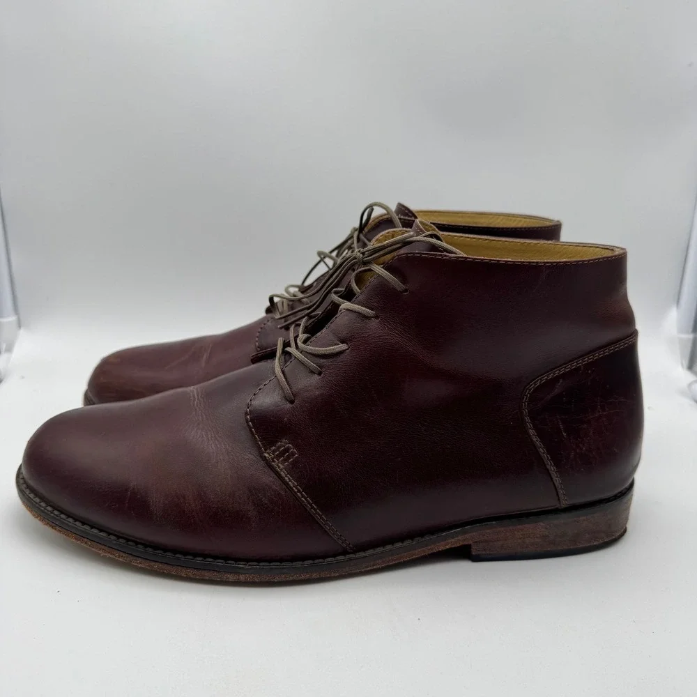 Men's Nisolo Brown Leather‎ Chukka Ankle Boots Lace Up Size 10